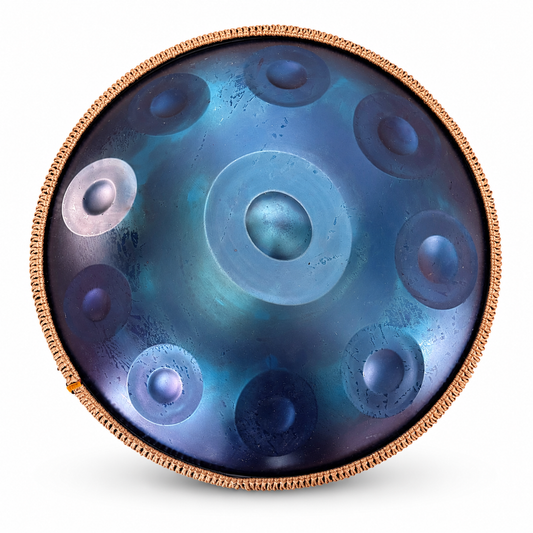 Handpan 10 notes Sol majeur 55 cm – Bleu