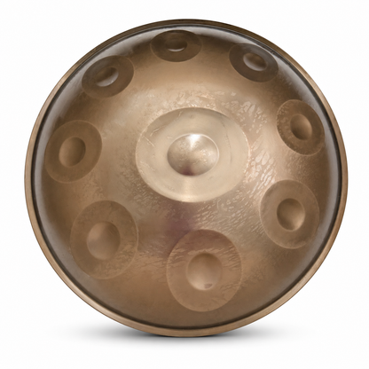 Handpan 9 notes Sol majeur 55 cm – Or clair