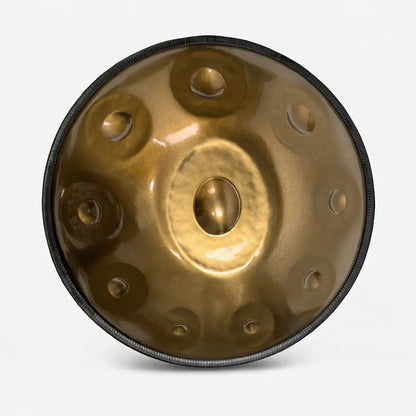 Handpan 10 notes Altara finition or – instrument de percussion mélodique artisanal personnalisable