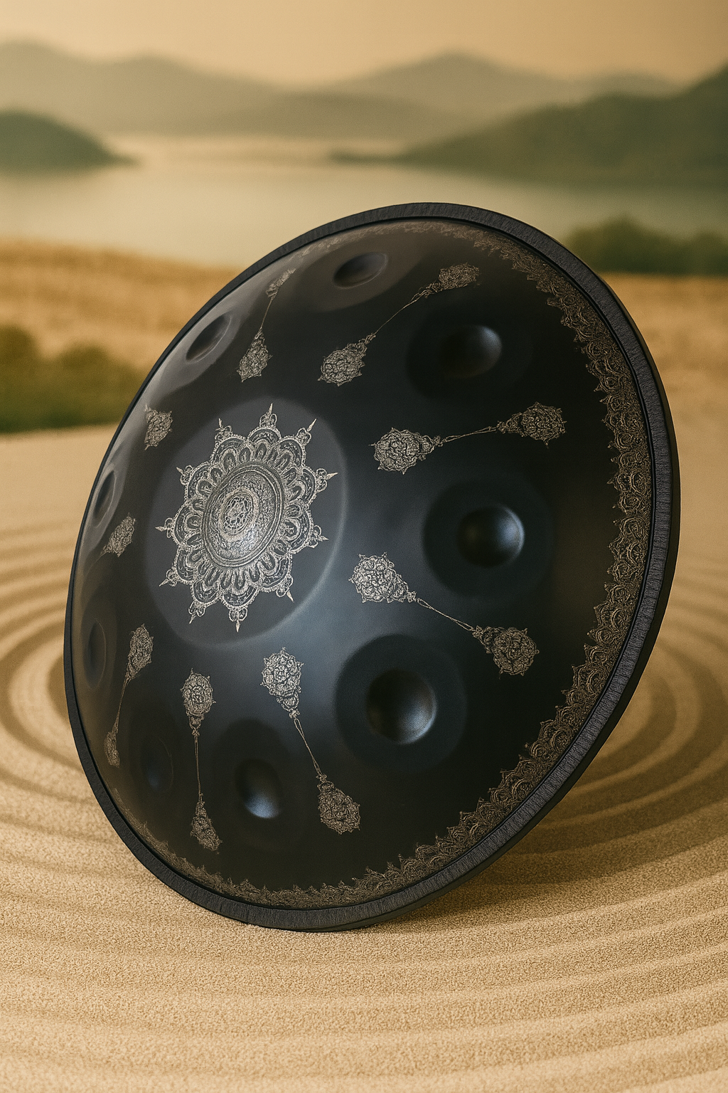 Handpan - Motif florale